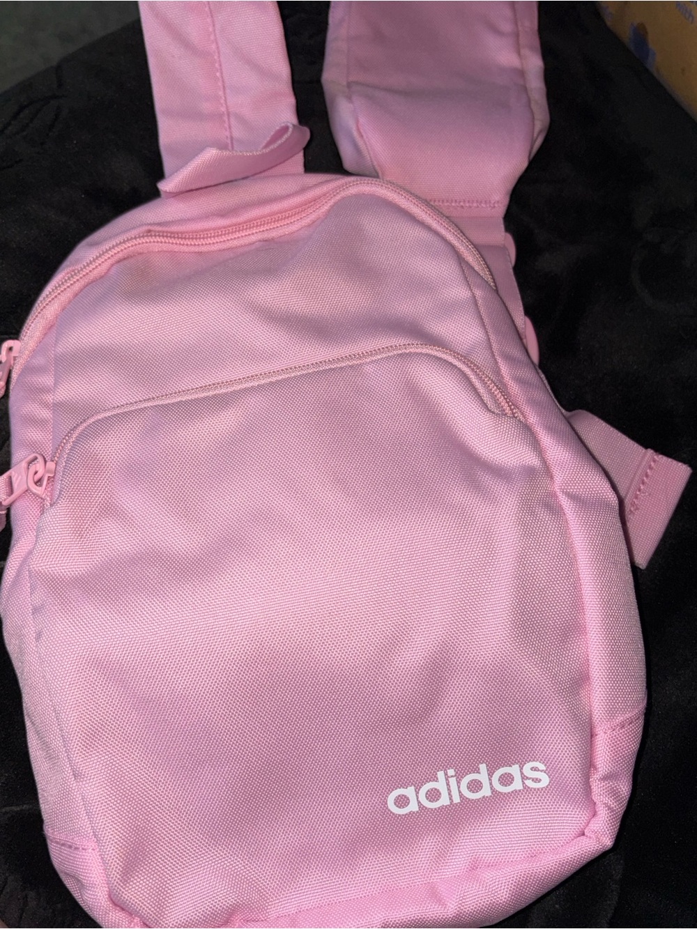 adidas Light Pink Mini Backpack with Front Pocket